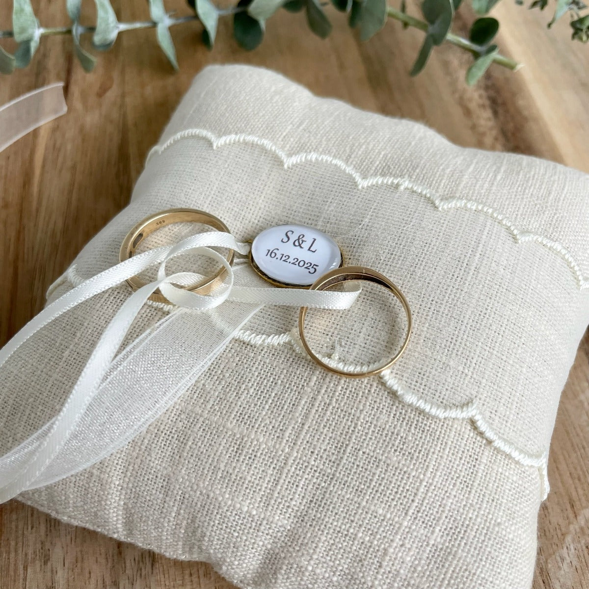 Garter & Ring Pillow Set - Claire
