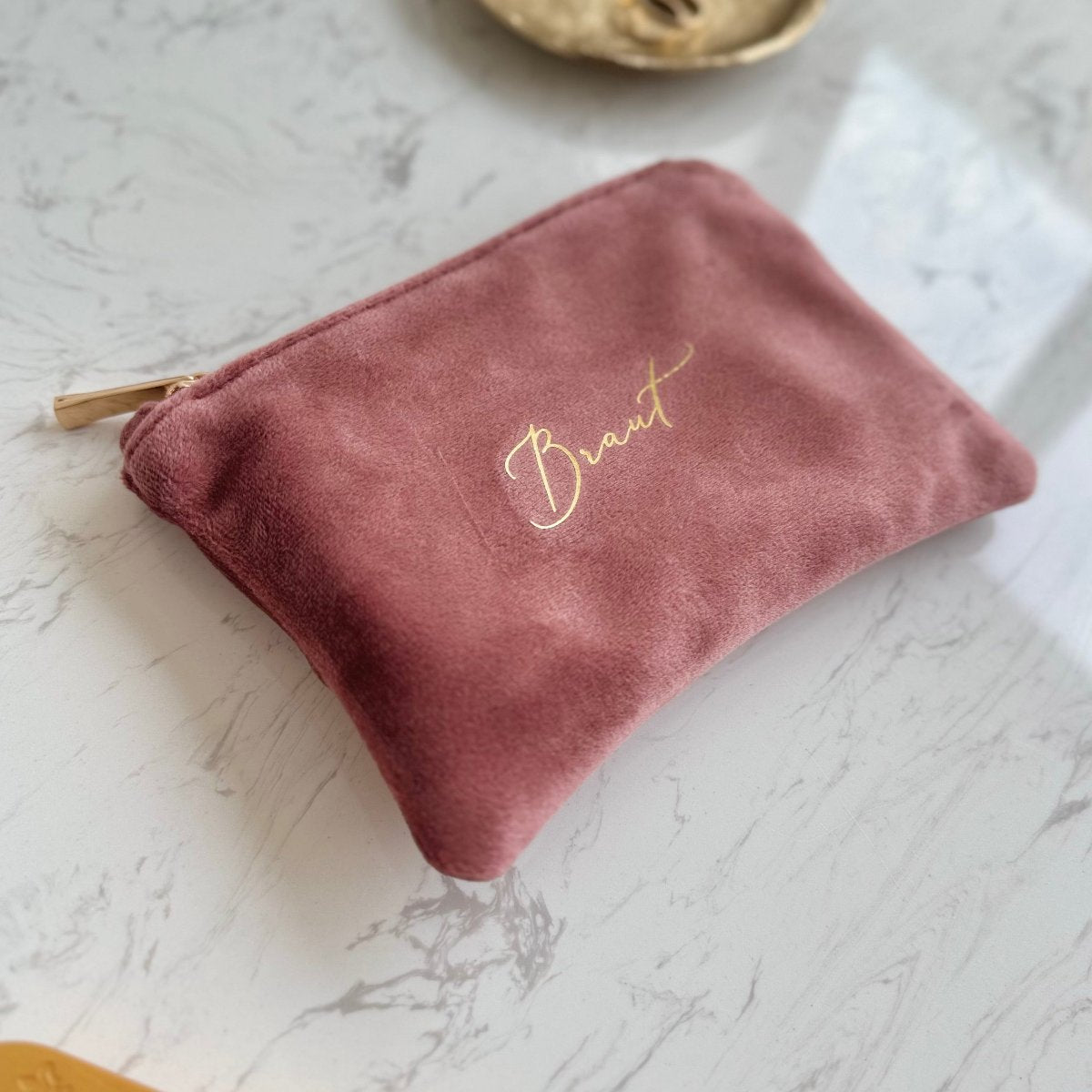kosmetiktasche braut altrosa
