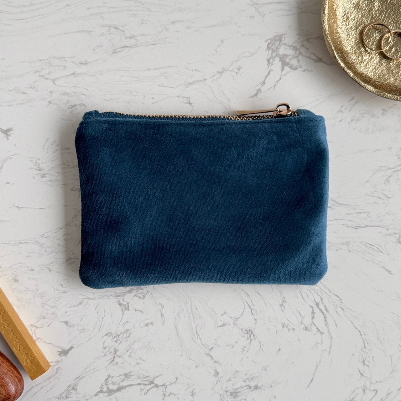 Velvet cosmetic bag for wedding | bride | maid of honor