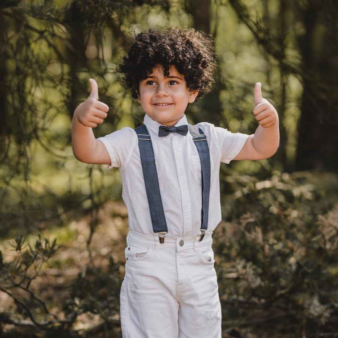 Suspenders Mats made of linen for children