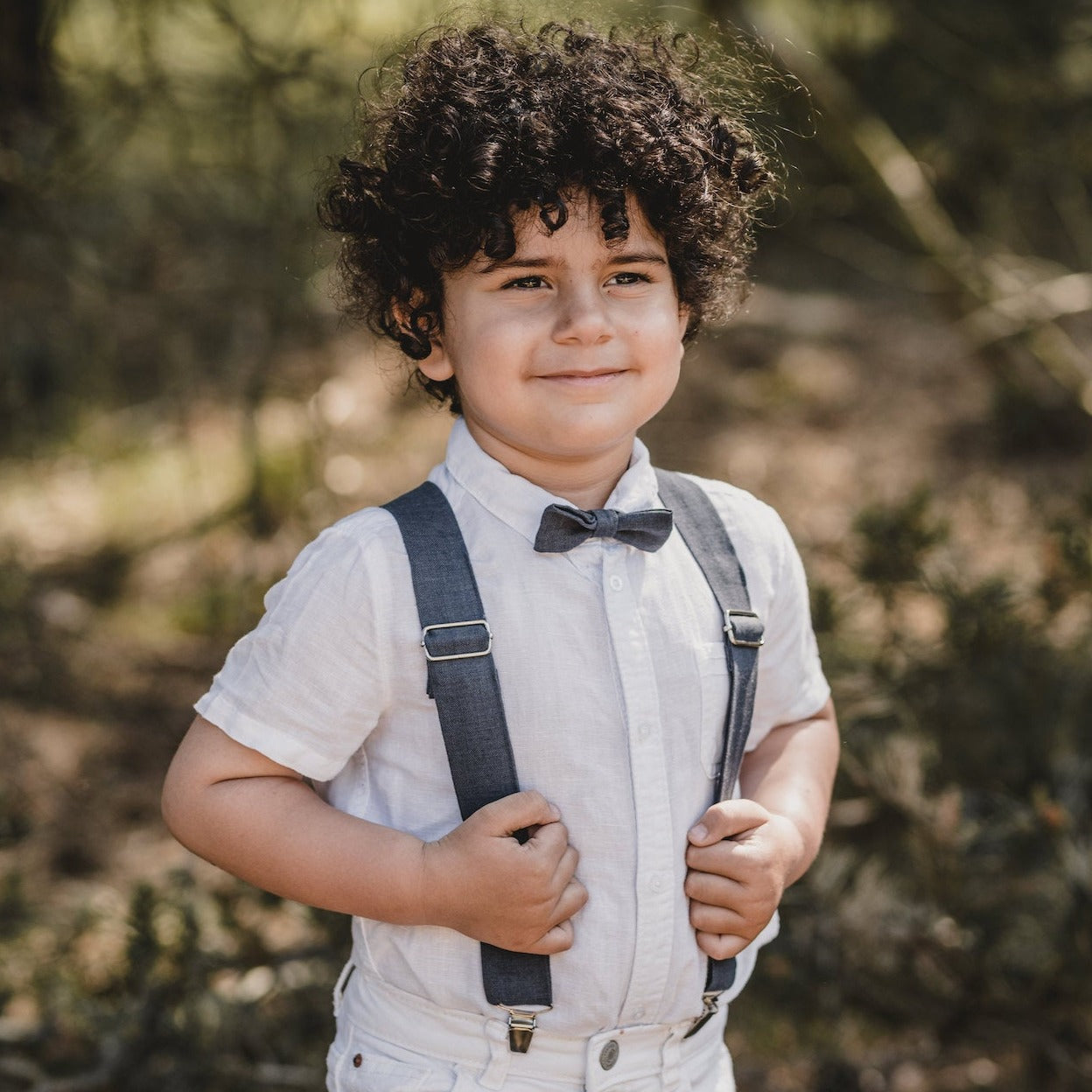 Suspenders Mats made of linen for children