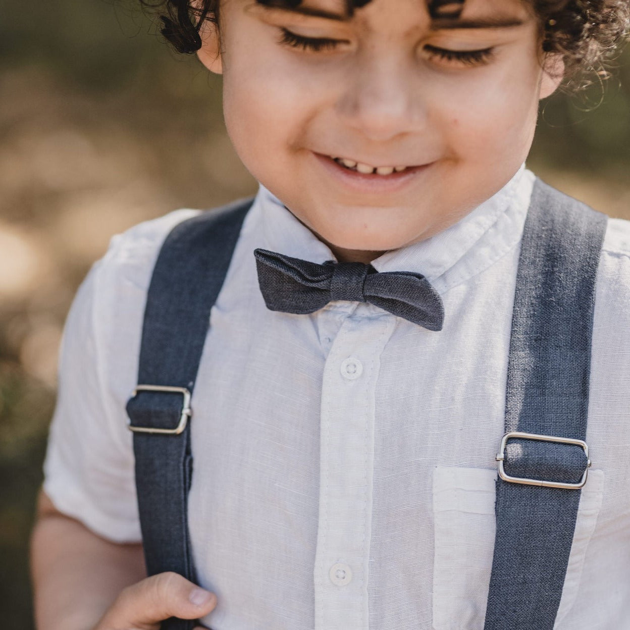 Suspenders Mats made of linen for children