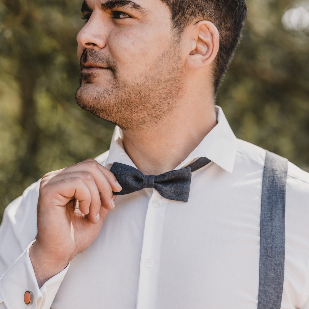 Bow tie Paul Natur/Beige made of linen