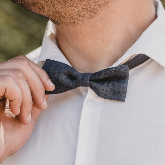 Bow tie Paul Natur/Beige made of linen
