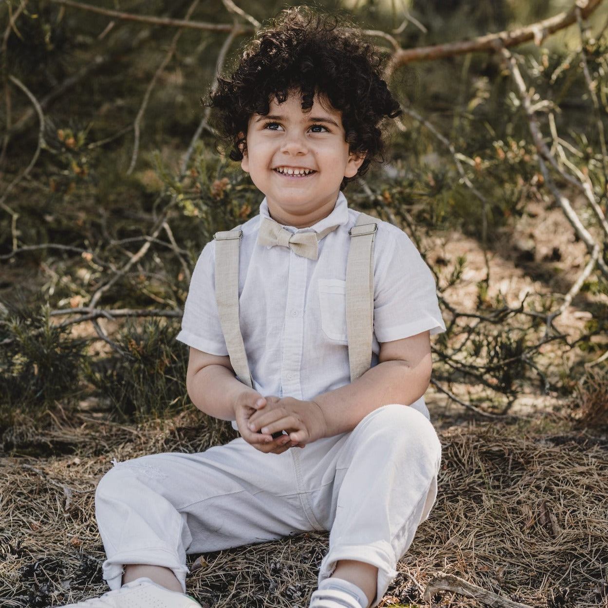 Linen bow tie Max for children