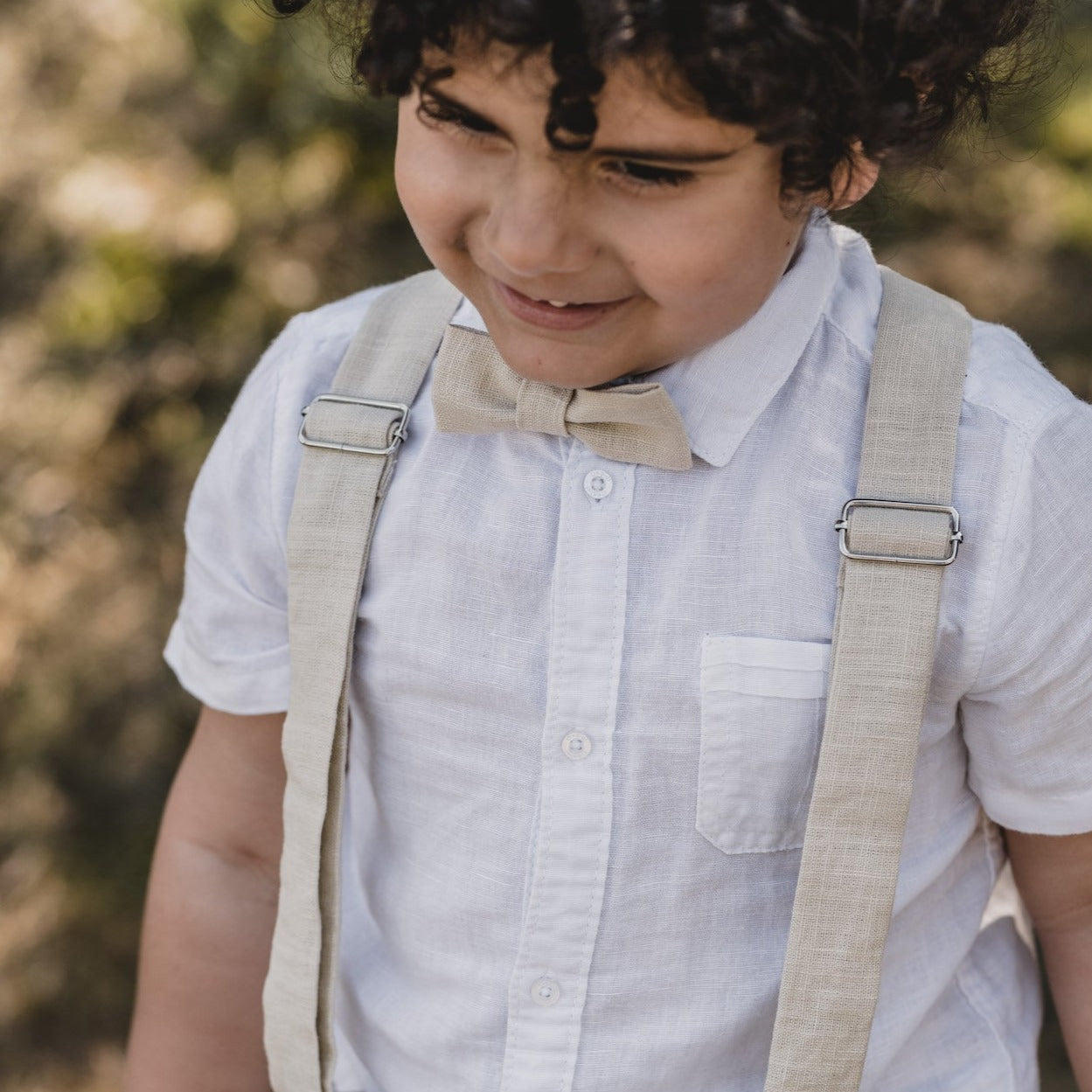 Linen bow tie Max for children