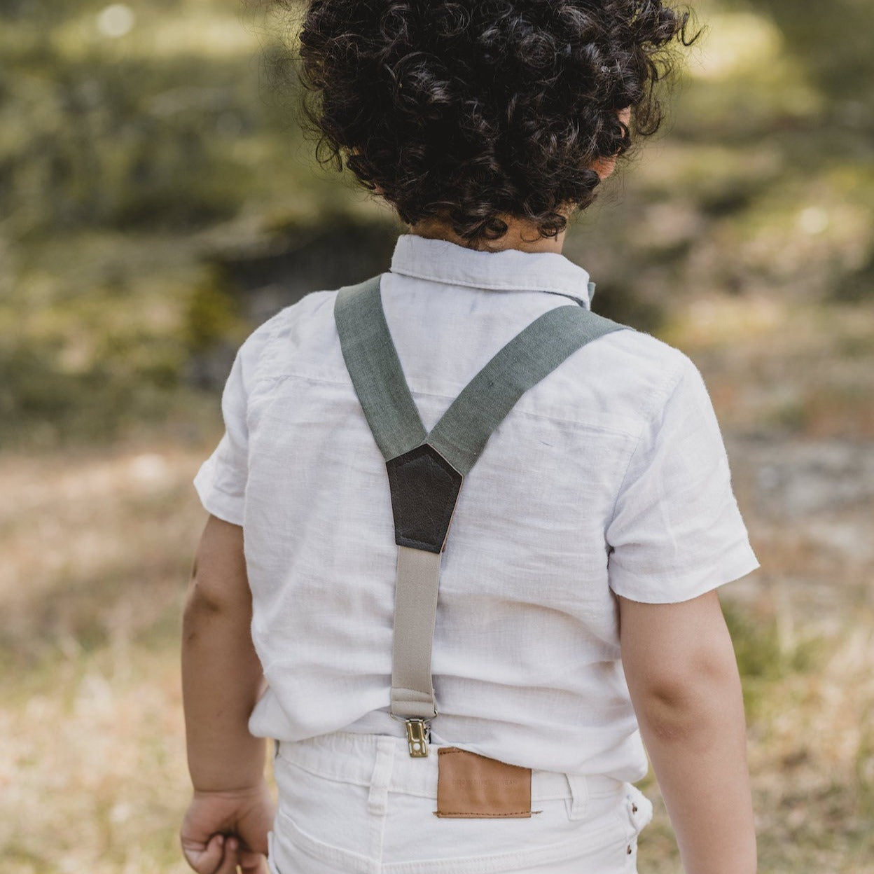 Suspenders Mats made of linen for children
