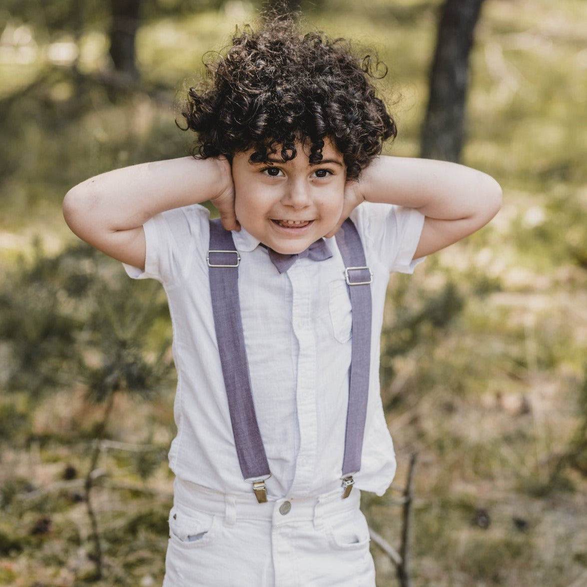 Suspenders Mats made of linen for children