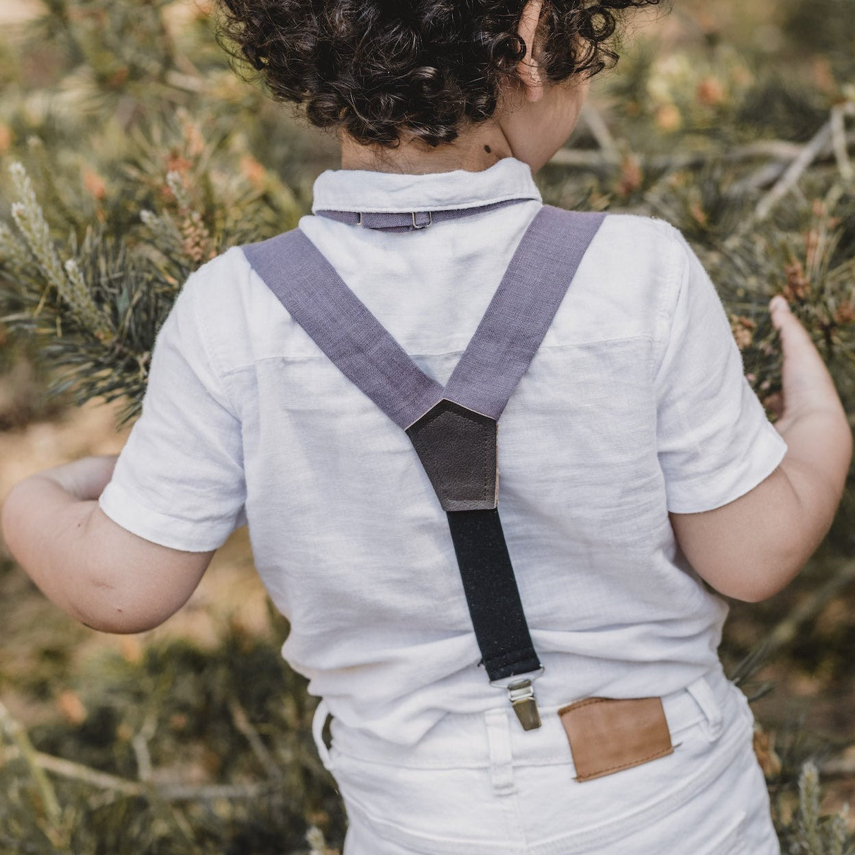 Suspenders Mats made of linen for children