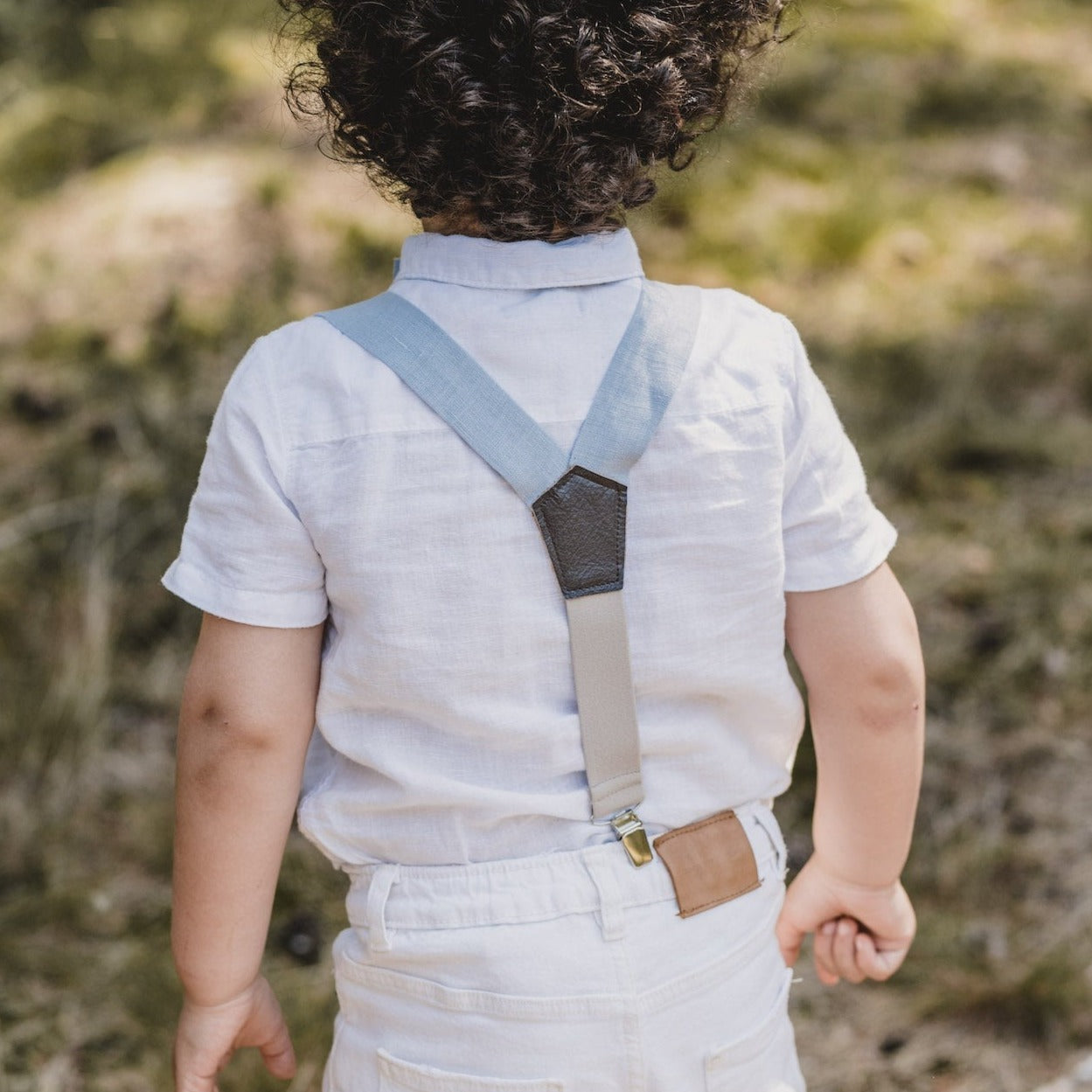 Suspenders Mats made of linen for children