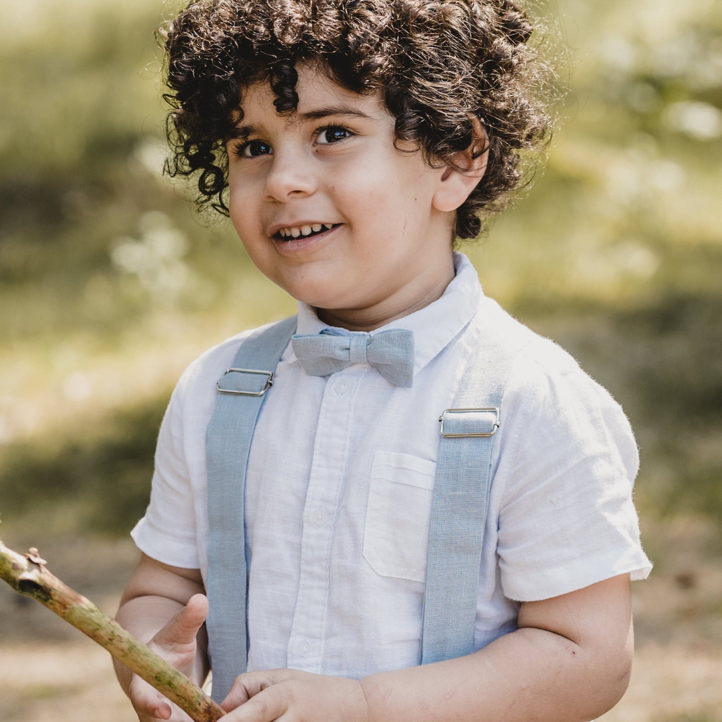 Suspenders Mats made of linen for children