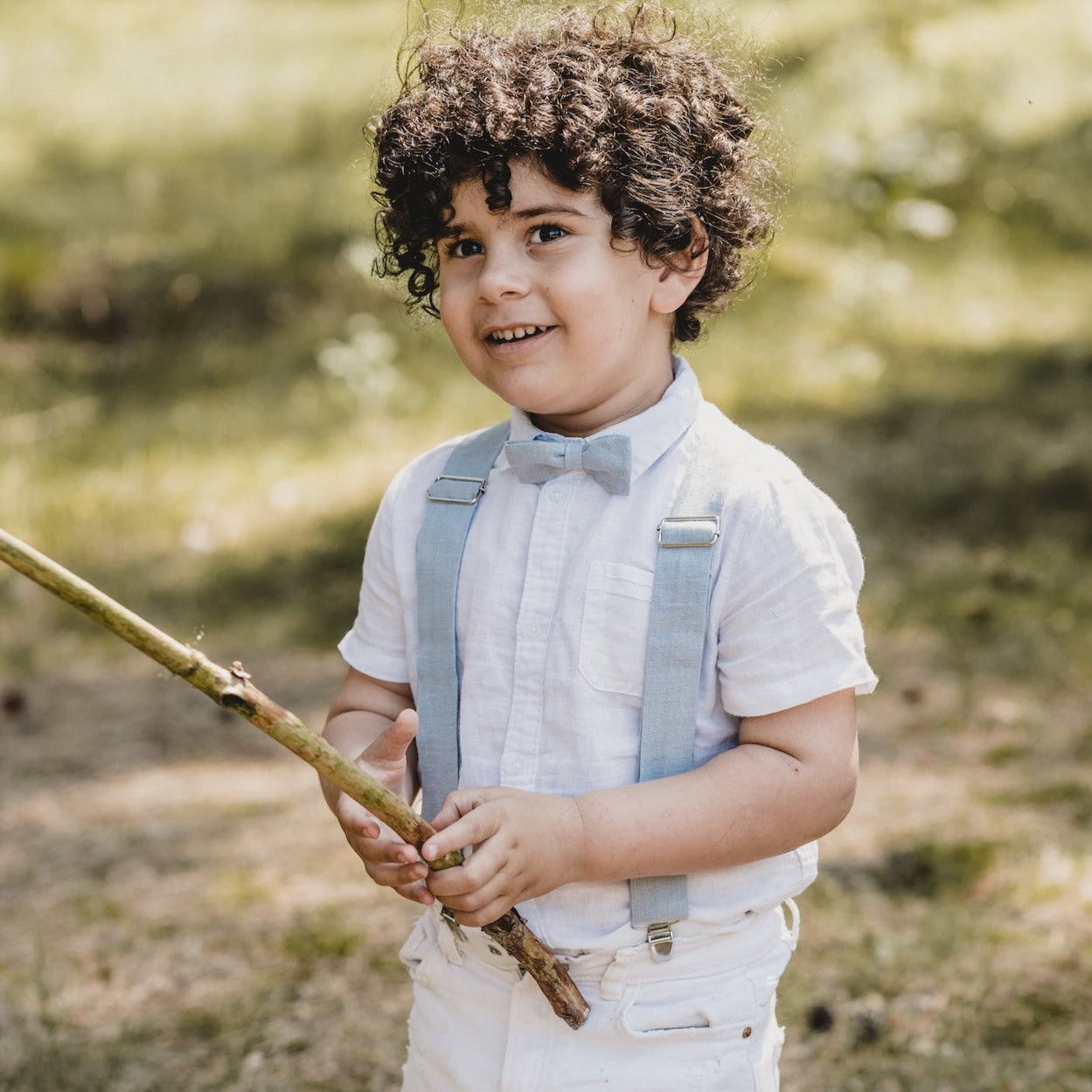 Suspenders Mats made of linen for children