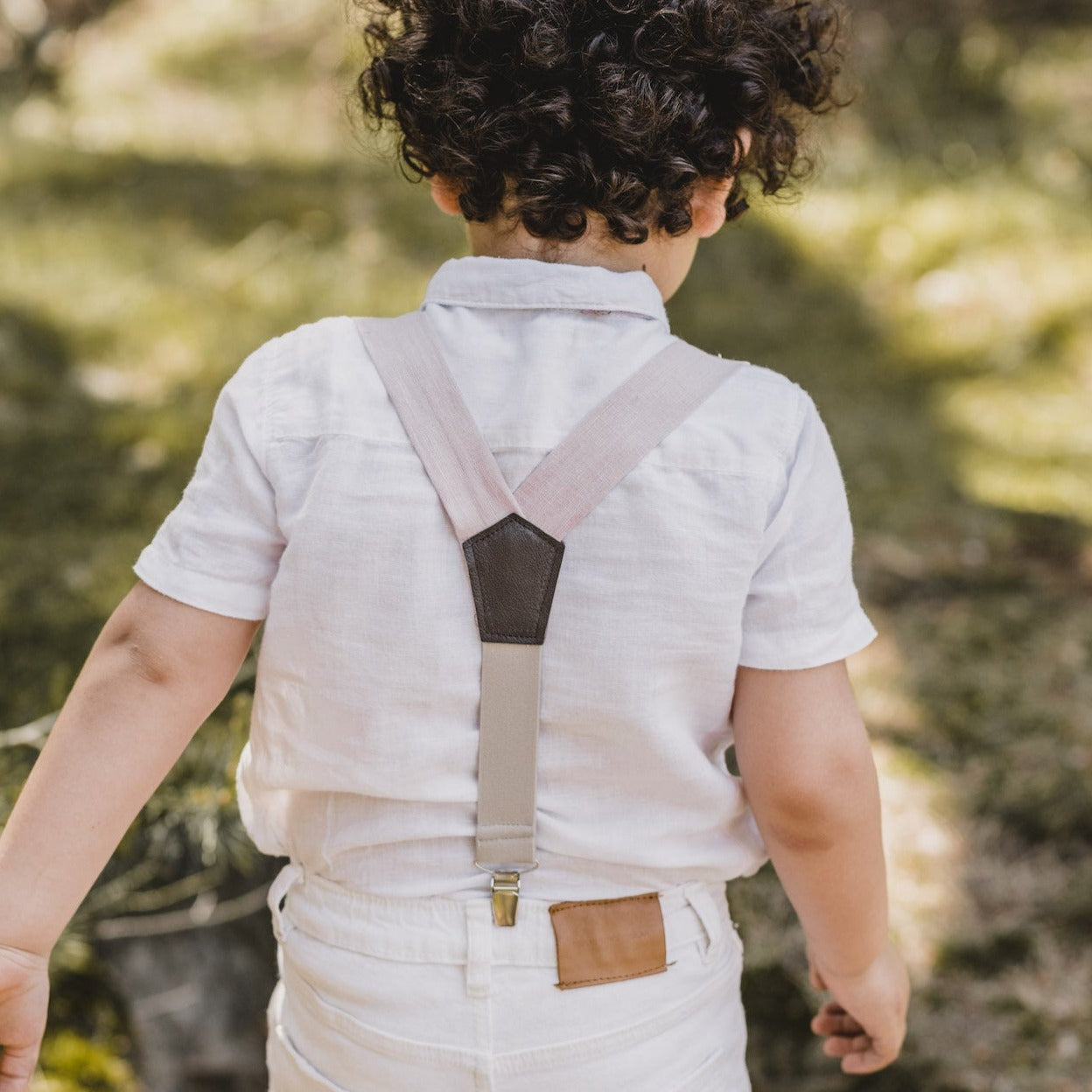 Suspenders Mats made of linen for children