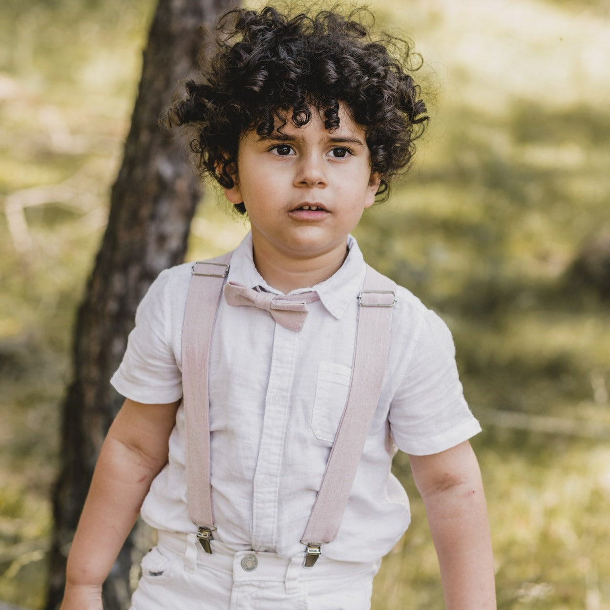 Suspenders Mats made of linen for children