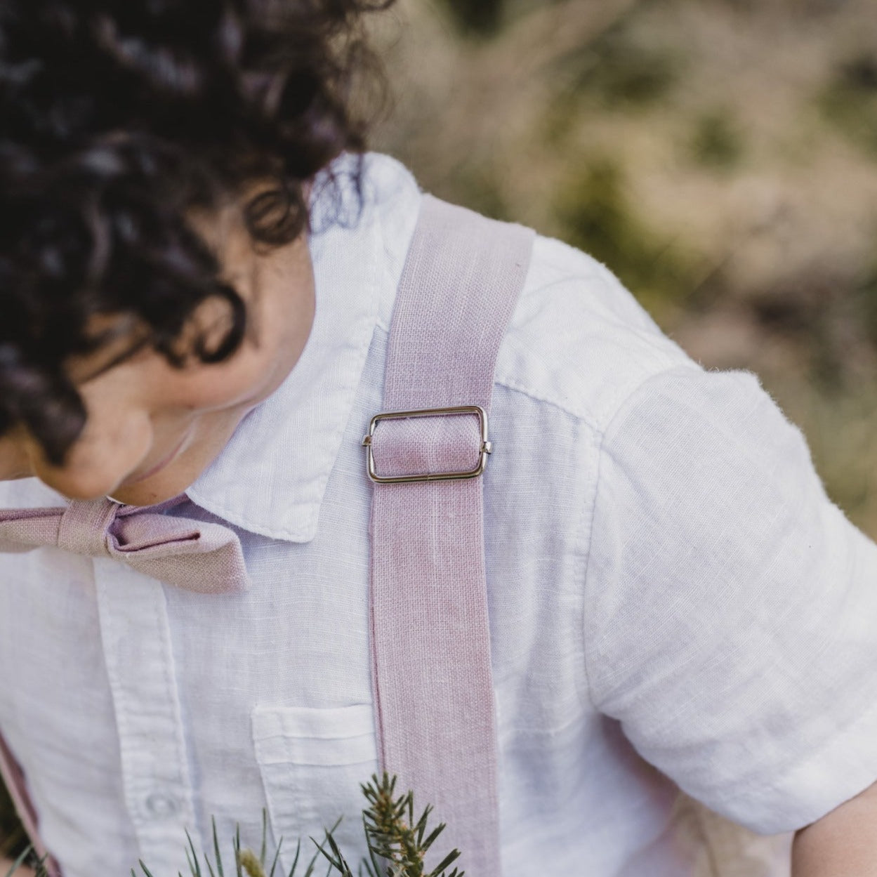 Linen bow tie Max for children