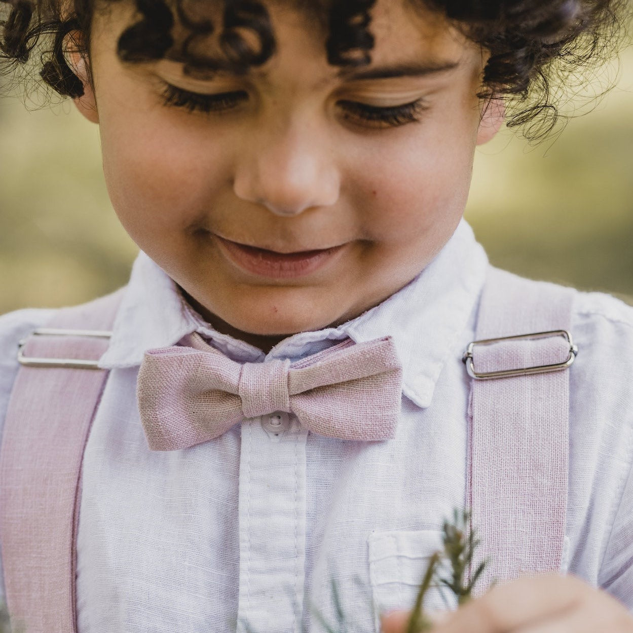 Linen bow tie Max for children