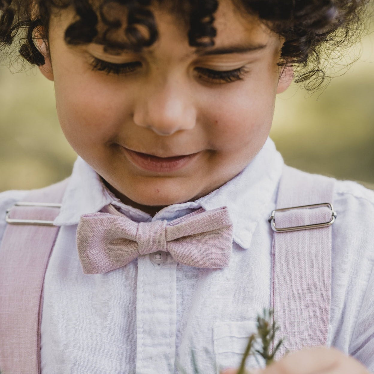 Suspenders Mats made of linen for children