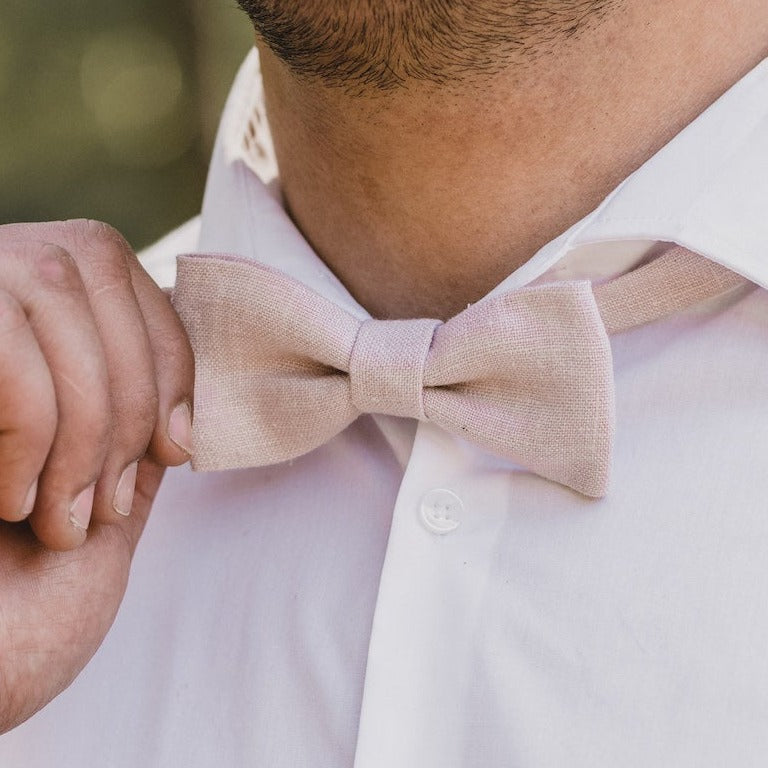 Bow tie Paul Natur/Beige made of linen