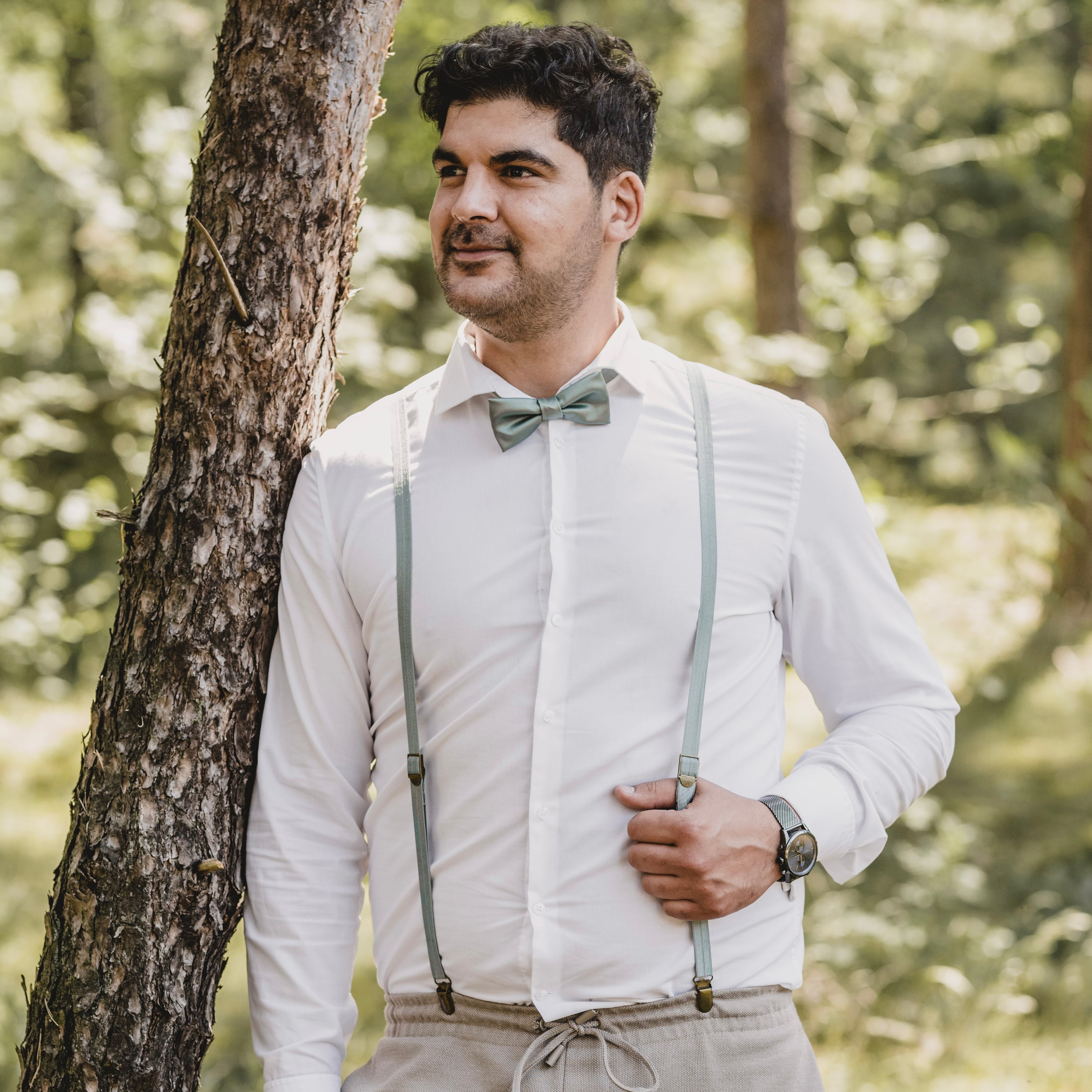 Bow tie & suspenders set | narrow | various colors