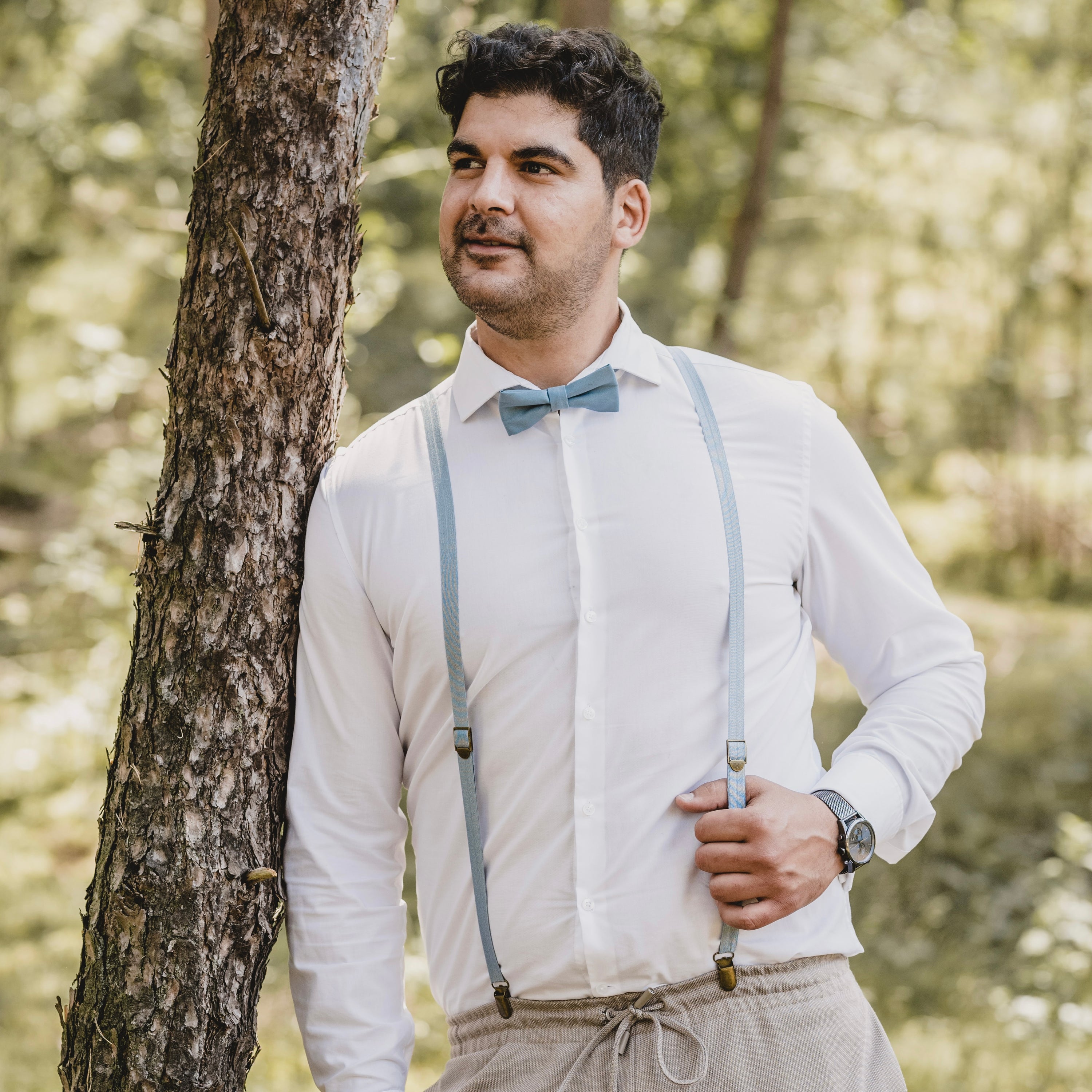 Bow tie & suspenders set | narrow | various colors