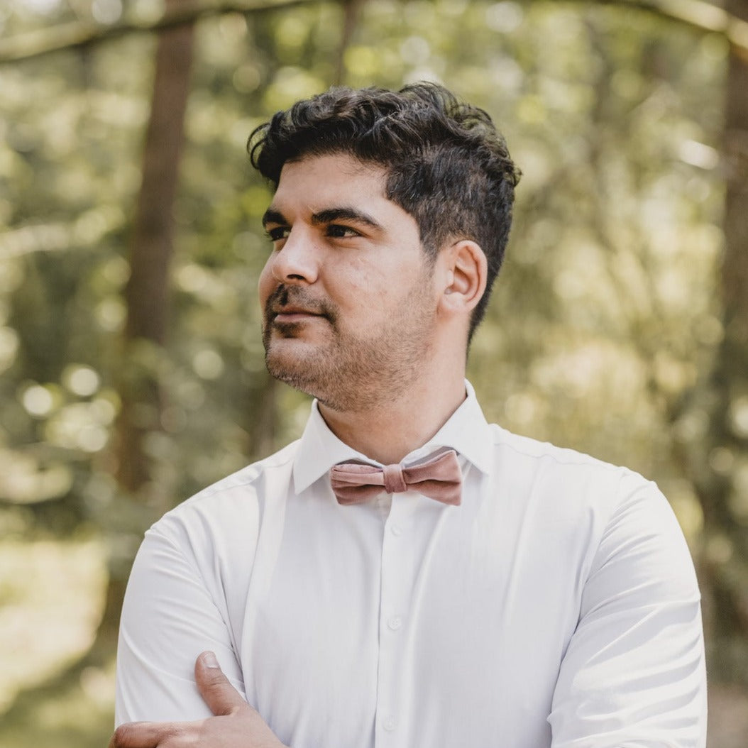 Bow tie Dusty pink structure for adults