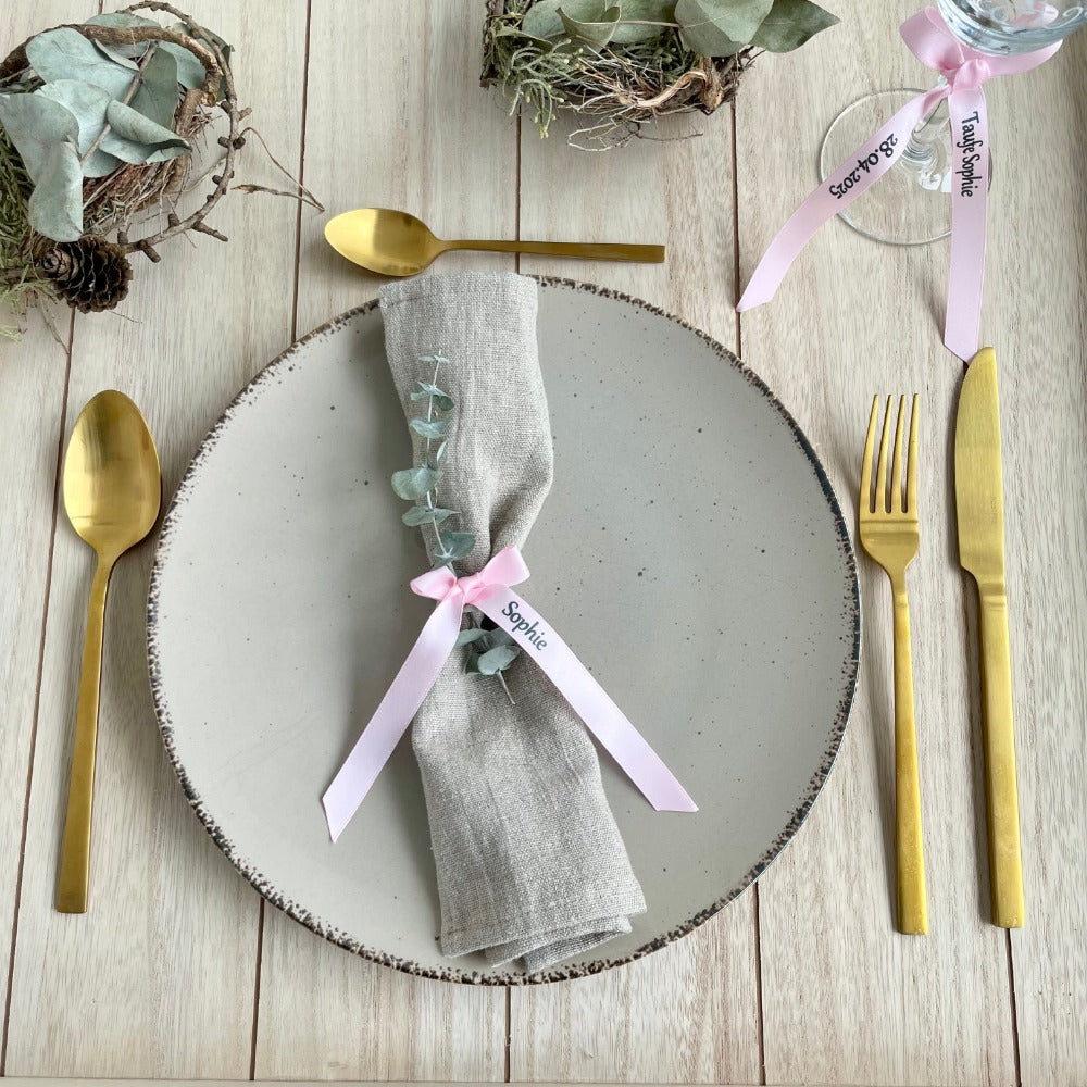 Bow personalized | Baptism | Table decoration