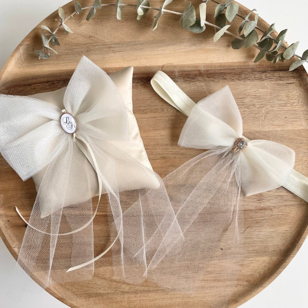 Garter & Ring Pillow Set - Grace