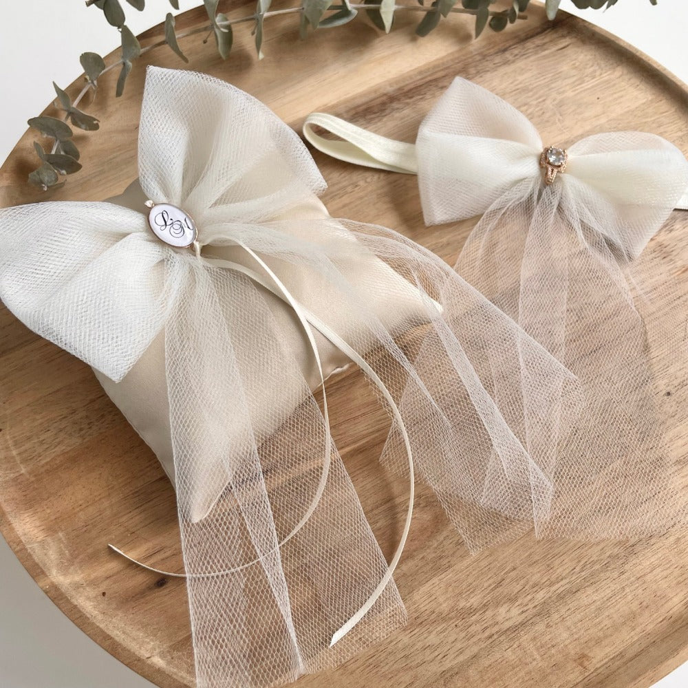 Garter & Ring Pillow Set - Grace