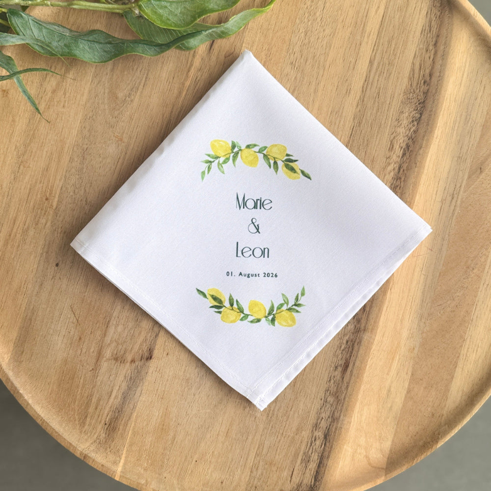 Freudentränen Taschentuch Zitronenkranz Hochzeit