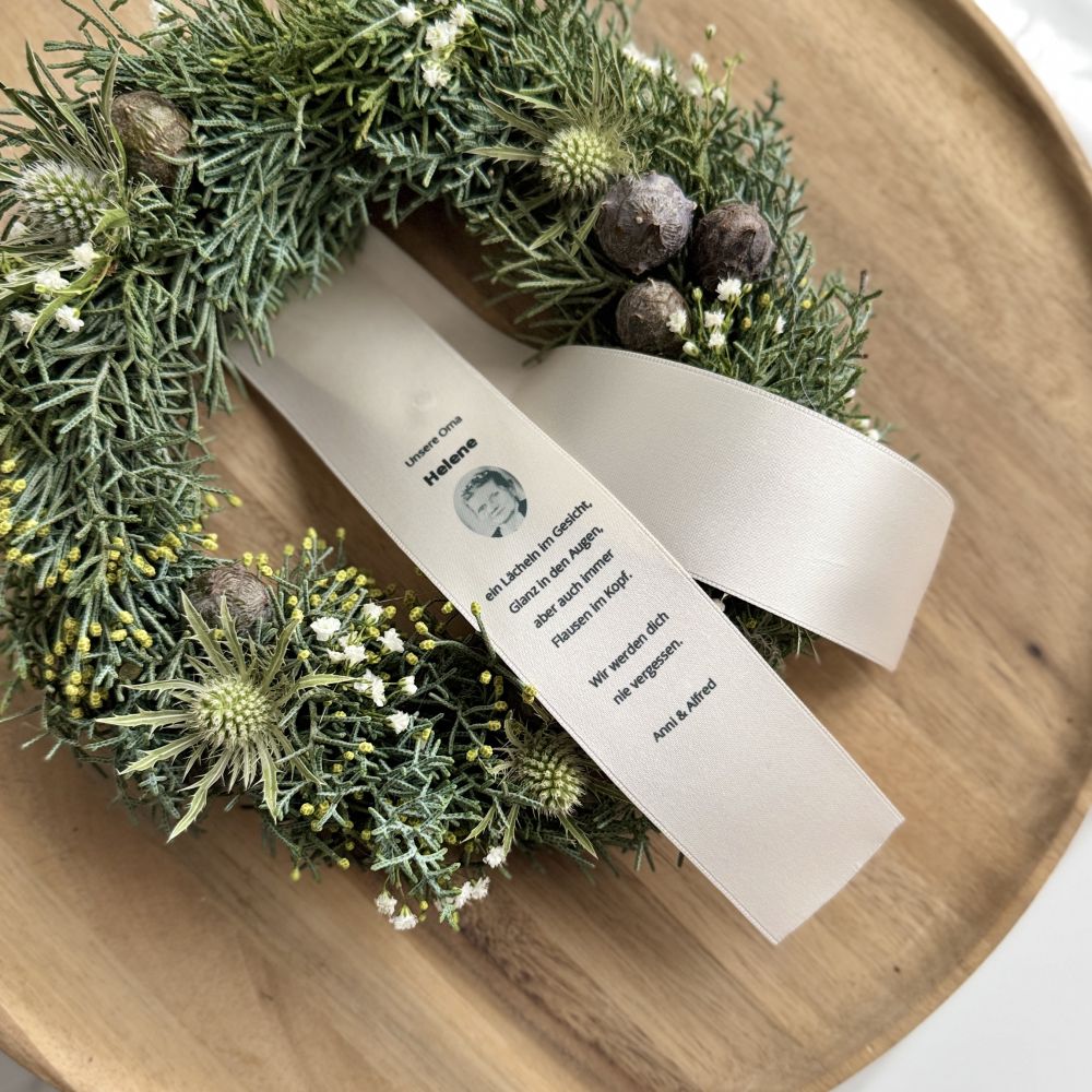 Mourning ribbon | with photo | personalized