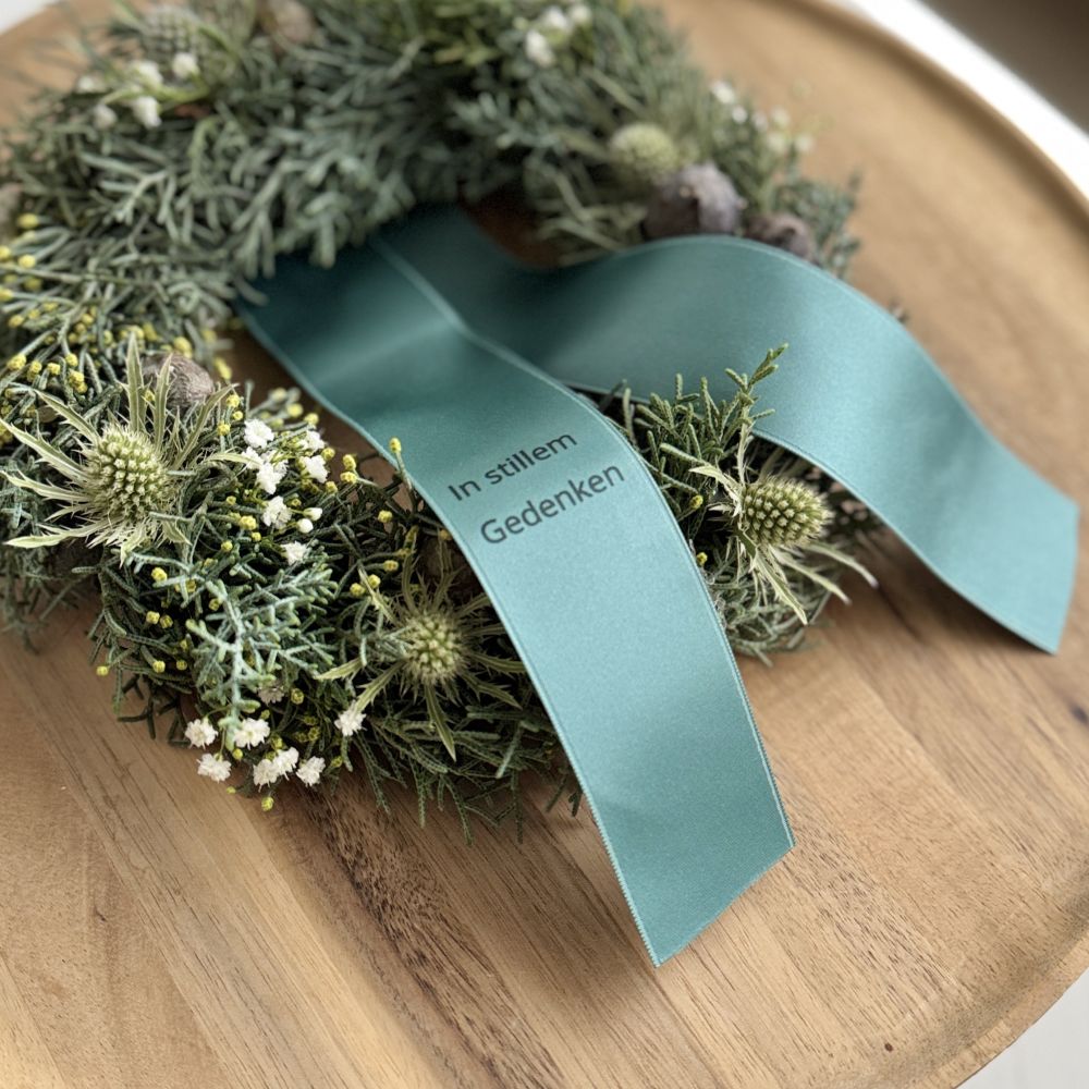 Trauerschleife | Grabgesteck Schleife | personalisiert | 40 mm