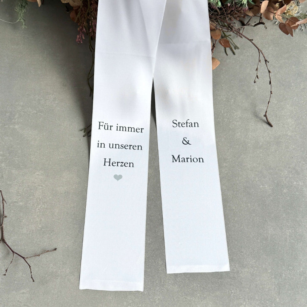 Trauerschleife personalisiert 10cm mit Wunschtext