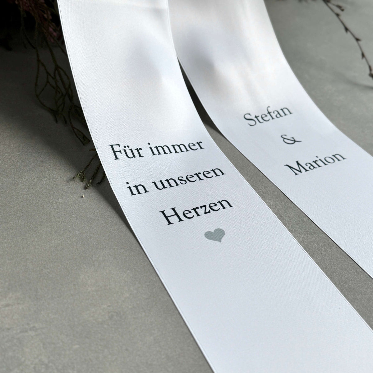 Trauerschleife personalisiert Grabschleife 10cm