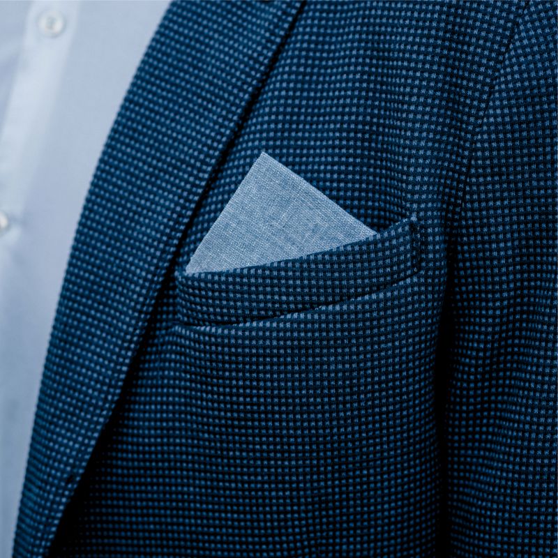 Einstecktuch dusty blue Bio Baumwolle