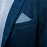 Einstecktuch dusty blue Bio Baumwolle