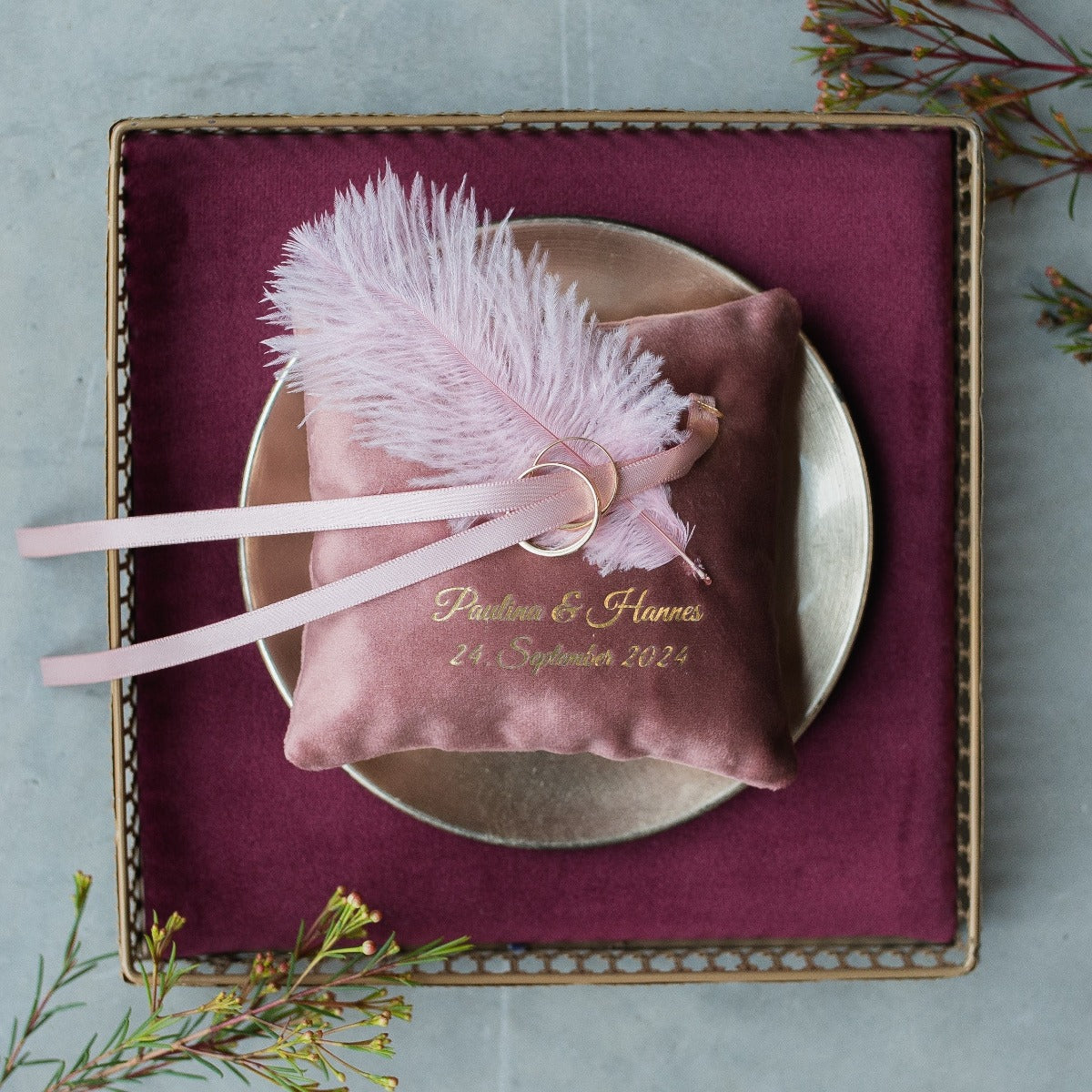 aufbewahrung hochzeitskarten Ringkissen Victoria