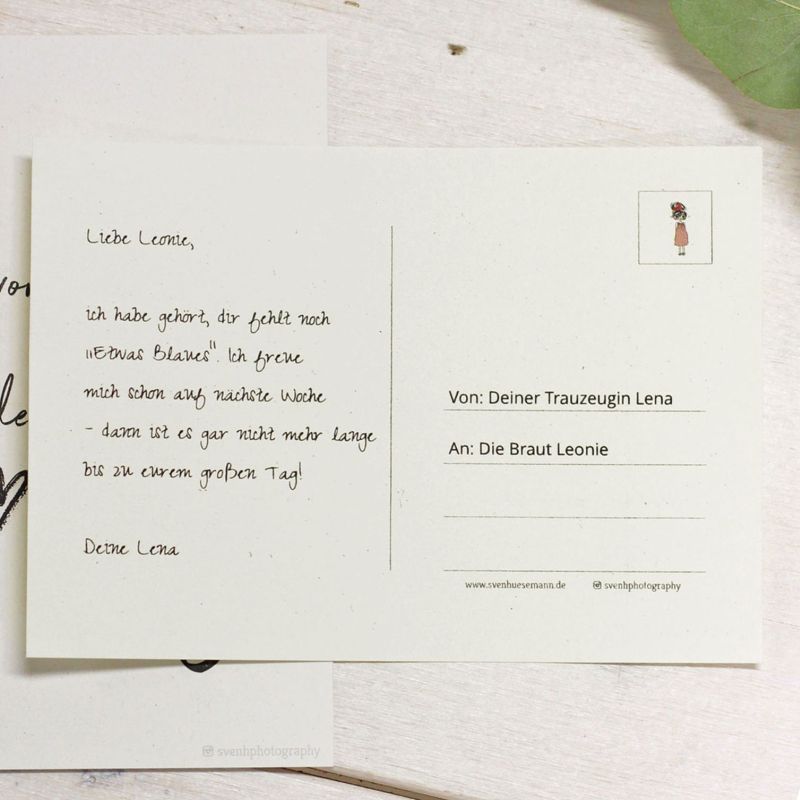 Grußkarte persönliche Worte zur Hochzeit