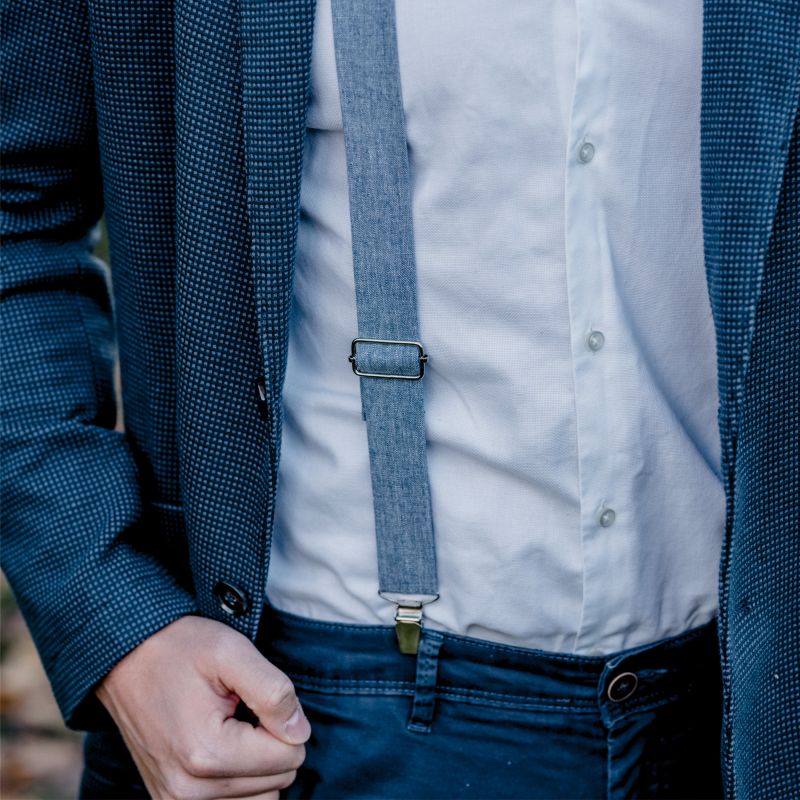 Hosenträger jeans blau für Hochzeit