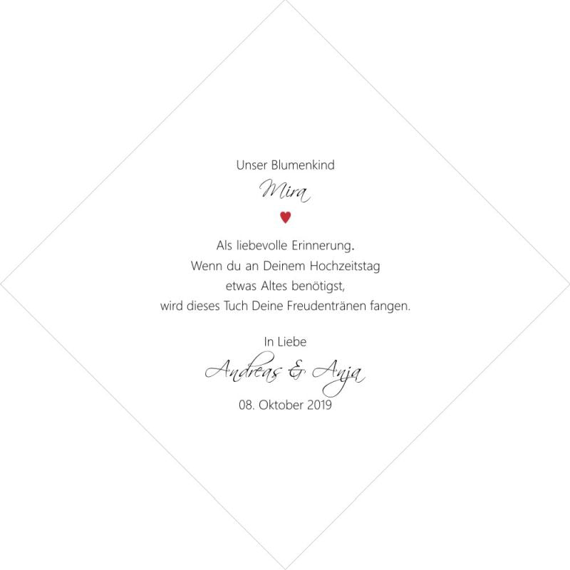 Taschentuch mit eigenem Text