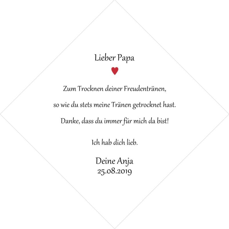 Freudentränen Taschentuch für Vater