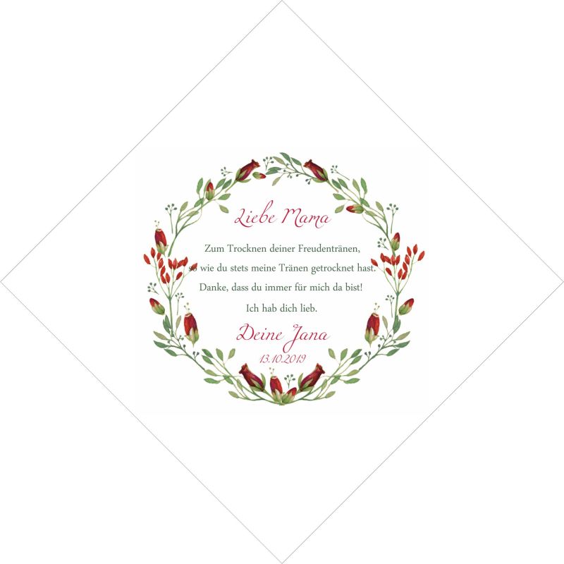 Vintage Hochzeit Stofftaschentuch