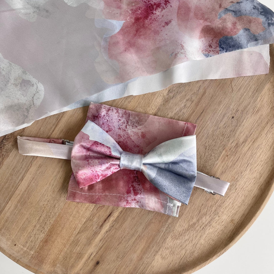 Bow tie and pocket square - custom-made