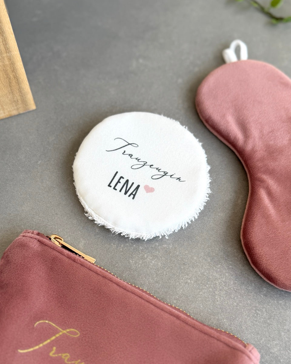 Geschenkset Trauzeugin Abschminkpad