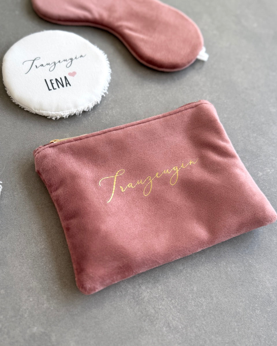 Geschenkset Trauzeugin Kosmetiktasche