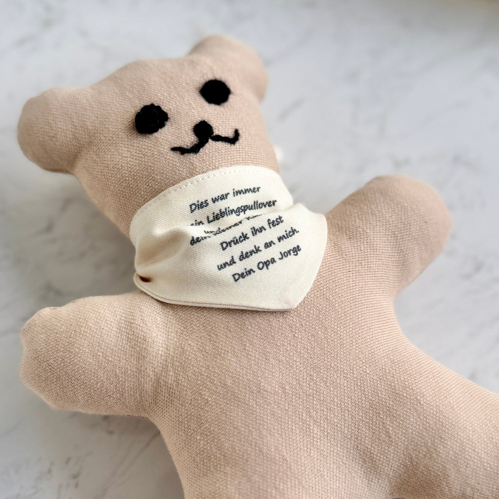 Memory Teddy | aus eigener Kleidung | persönliche Nachricht