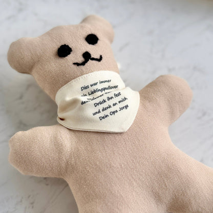 Memory Teddy | made from your own clothes | personal message