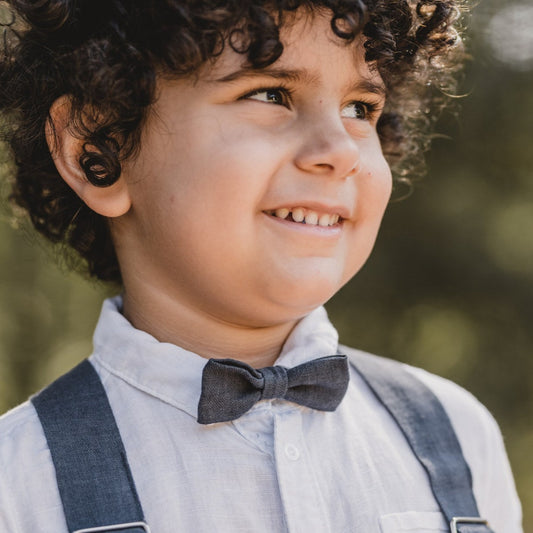 Linen bow tie Max for children