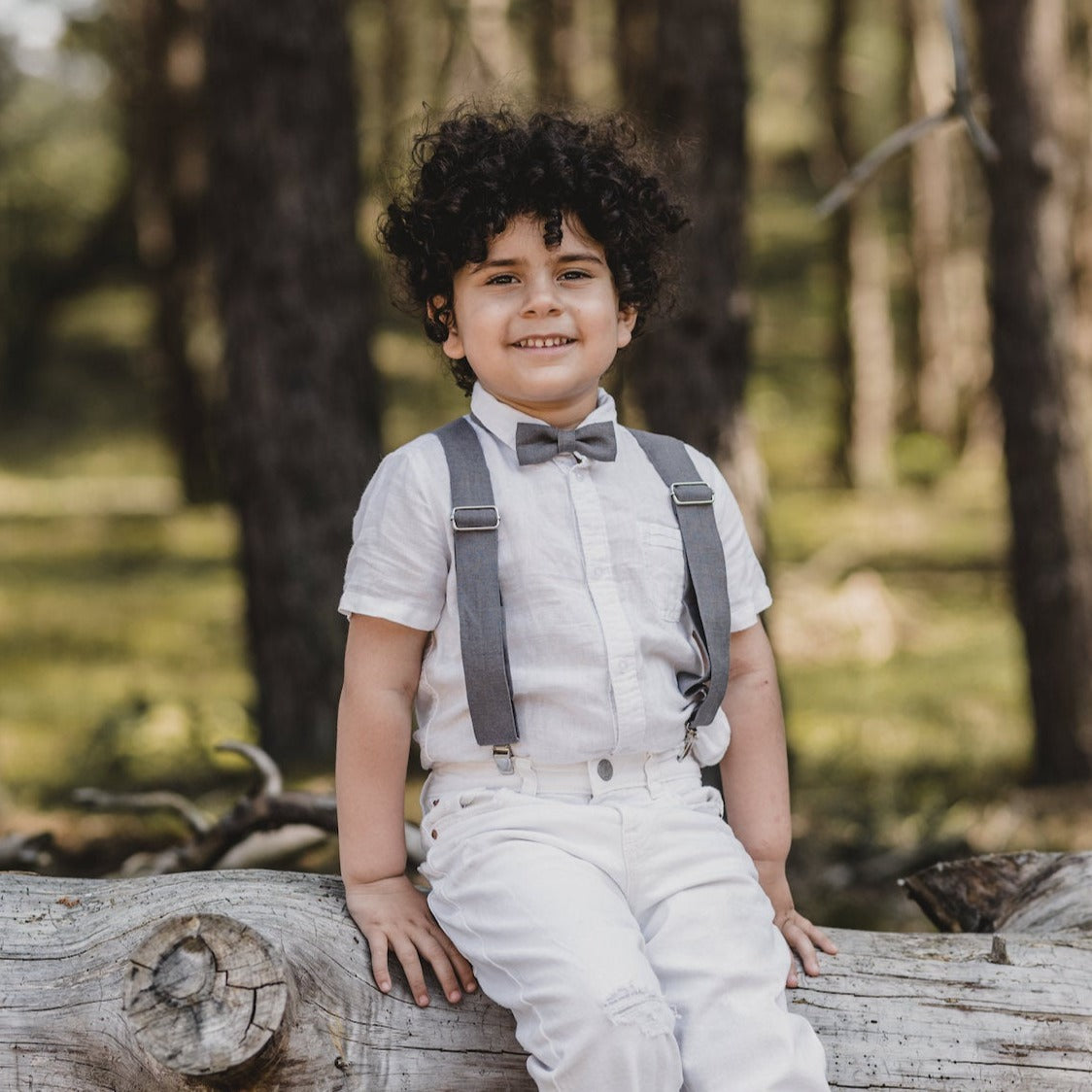 Suspenders Mats made of linen for children