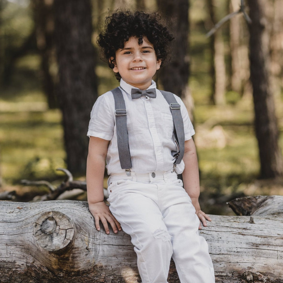 Linen bow tie Max for children