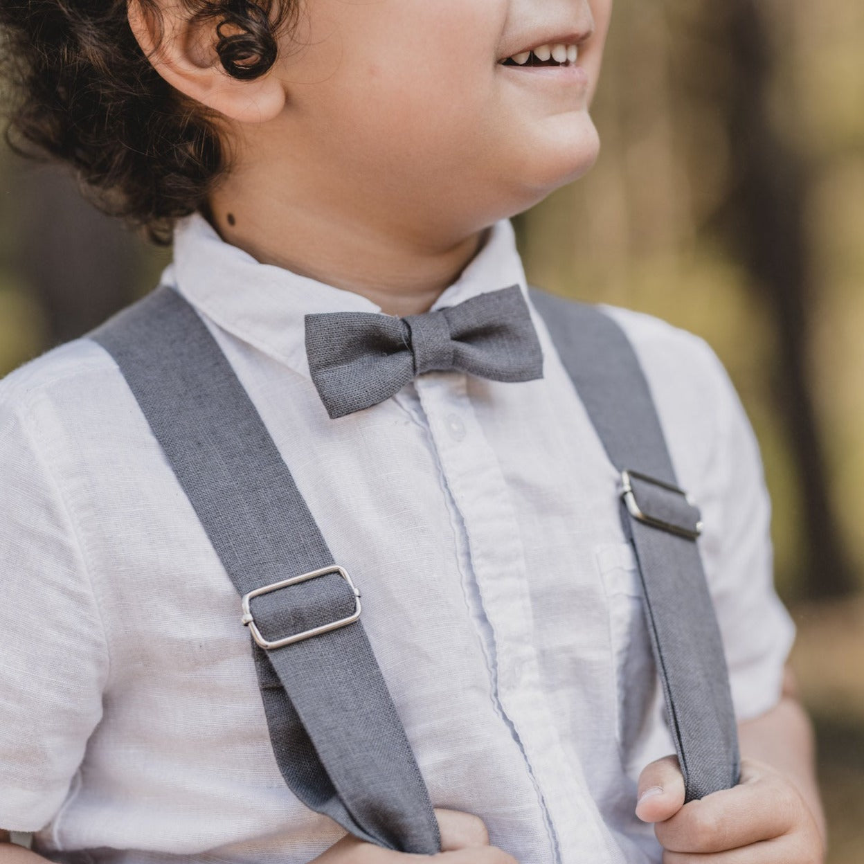 Suspenders Mats made of linen for children